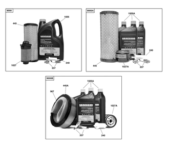 Model 54-61 Engine Accessories Catalog / Maintenance Kits Diagram and Parts List for 54E177-0011-J1  Briggs and Stratton Engine